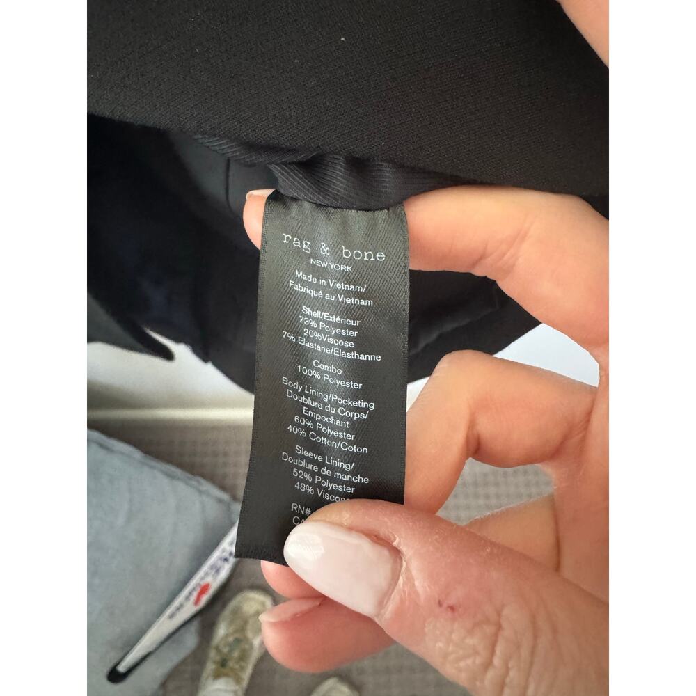 Nwot Women’s Rag & Bone Razor Crepe Blazer In Bla… - image 7